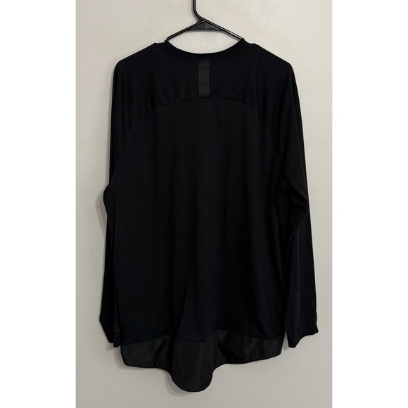 Nike Men's XL Tech Fleece Black Bonded Long Sleeve Athletic Training Shirt - Picture 3 of 7